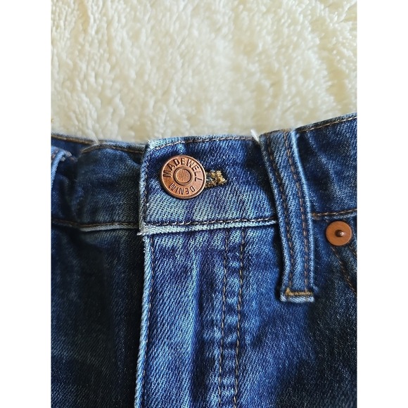 Madewell High-Rise Denim Shorts in Glenoaks Wash Rough Hem Cutoff Size 27 - Picture 6 of 16